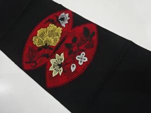 アンティーク　唐花模様織り出し名古屋帯（着用可）